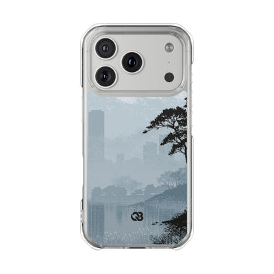 Grey Impact MagSafe Phone Case for iPhone - Steel Slate Zen