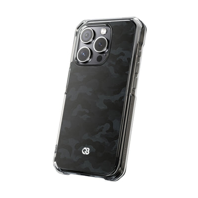 Blackout Urban Camo · Clear Impact Magnetic Phone Case for iPhone · Black