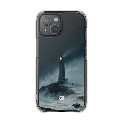 Nordic Coastal Beacon · Clear Impact Magnetic Phone Case for iPhone · Blue
