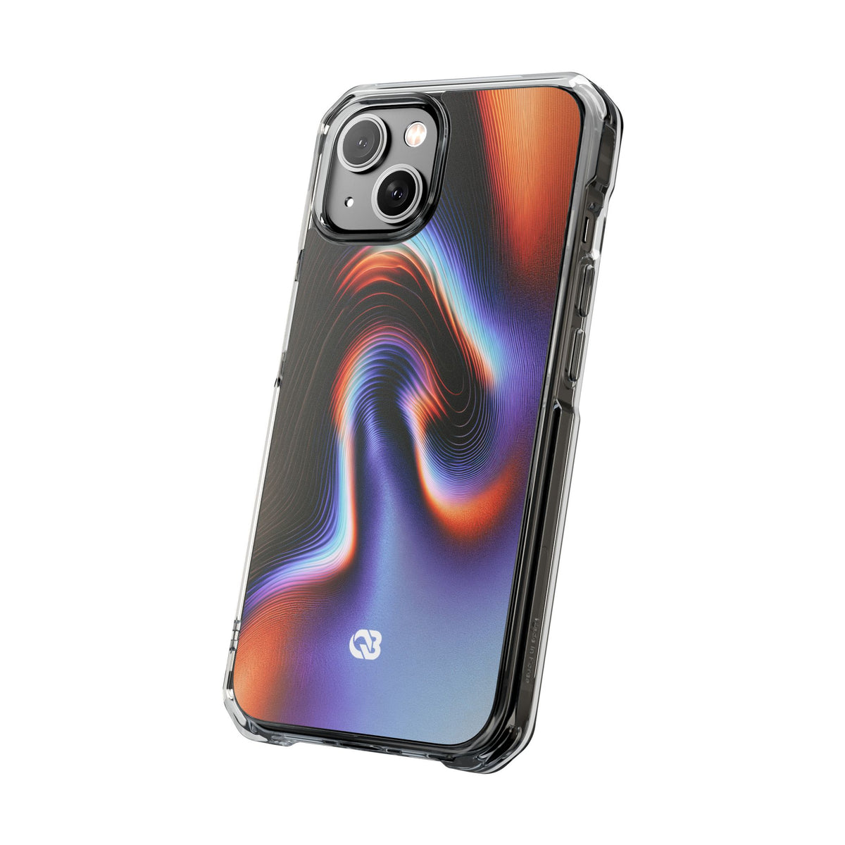 Prismatic Resonance · Clear Impact Magnetic Phone Case for iPhone · Purple