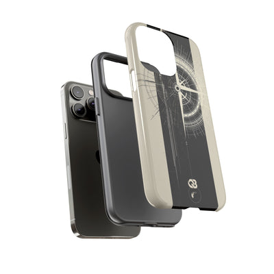 Beige Tough Phone Case for iPhone - Zenith Vector Spire
