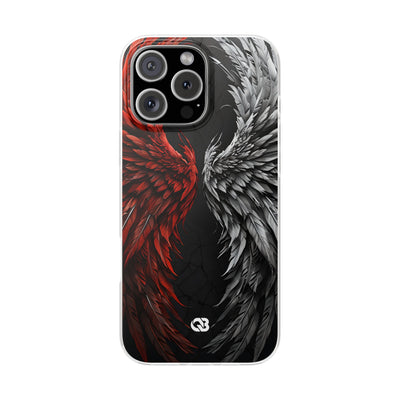 Split Crimson Wing · Soft Phone Case for iPhone