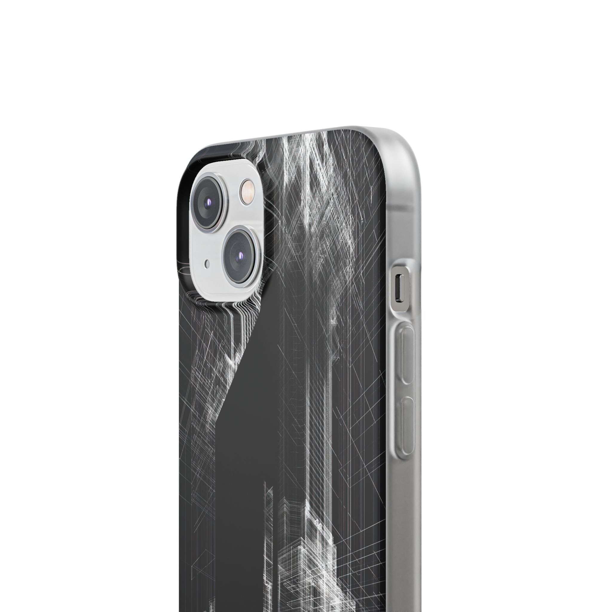 Black Lite Phone Case for iPhone - Ghost Urban Wireframe