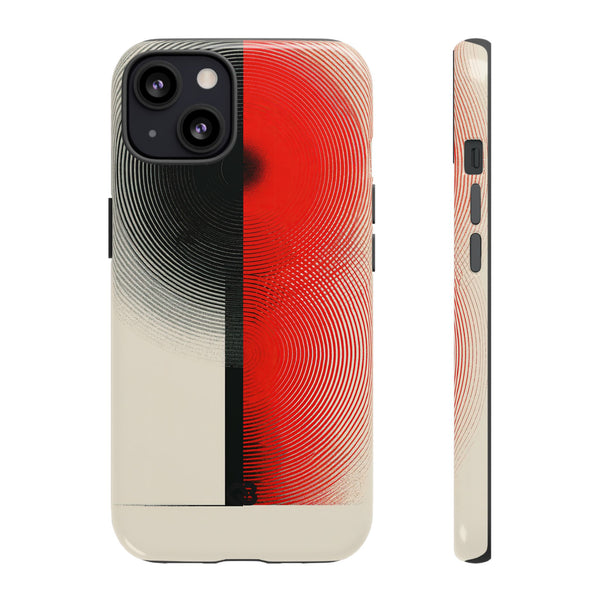 Concentric Orbit · Tough Phone Case for iPhone · Red