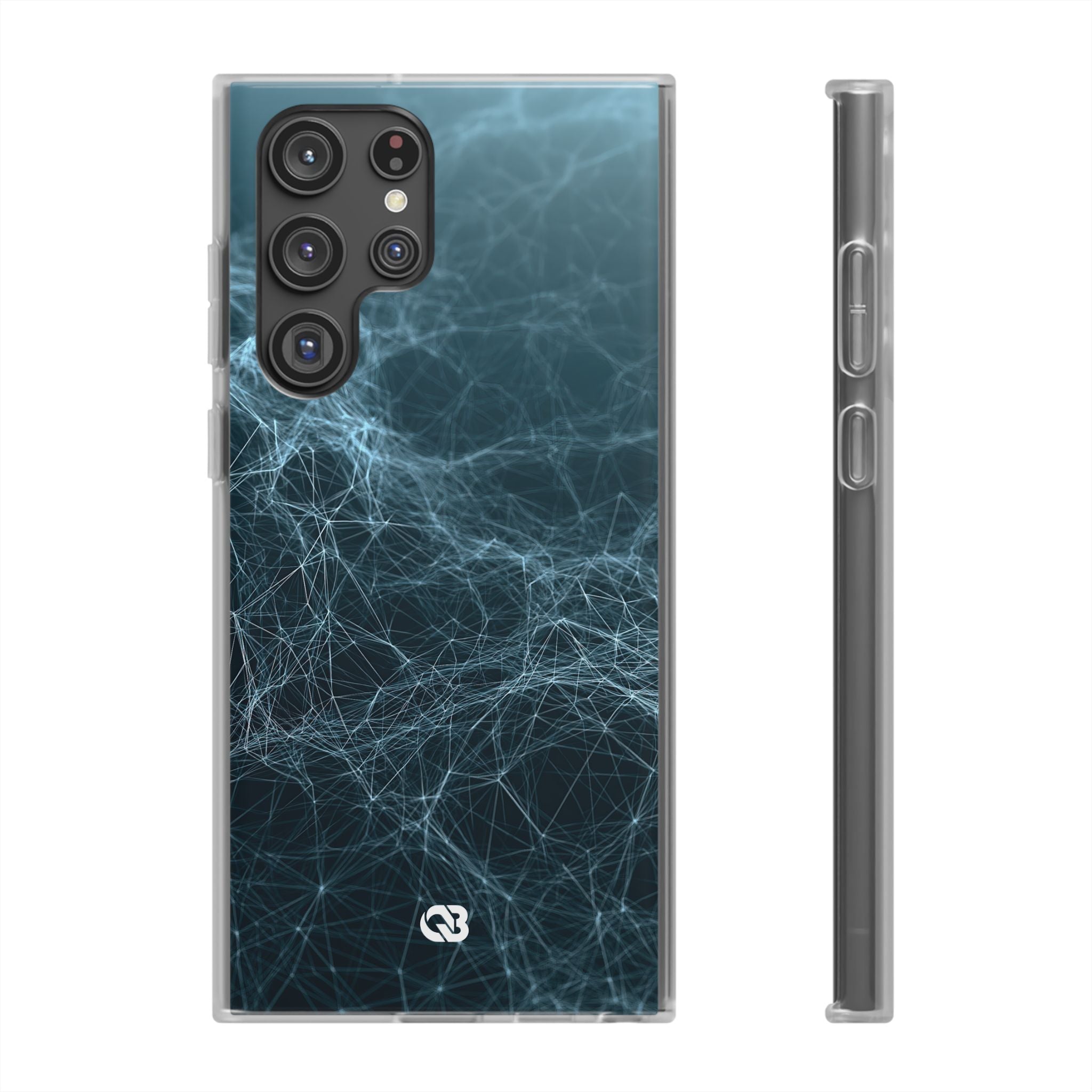 Teal Lite Phone Case for Samsung - Arctic Neural Mesh