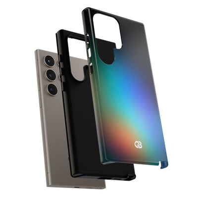 Black Tough Phone Case for Samsung - Electric Prism Grain