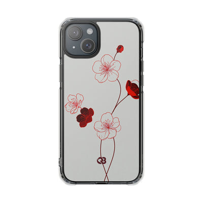 Red Impact MagSafe Phone Case for iPhone - Kyoto Ember Bloom