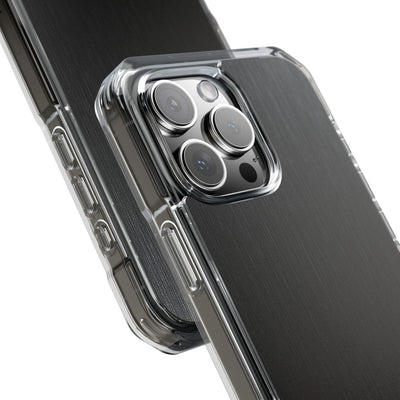 Black Impact MagSafe Phone Case for iPhone - Brushed Obsidian Slate