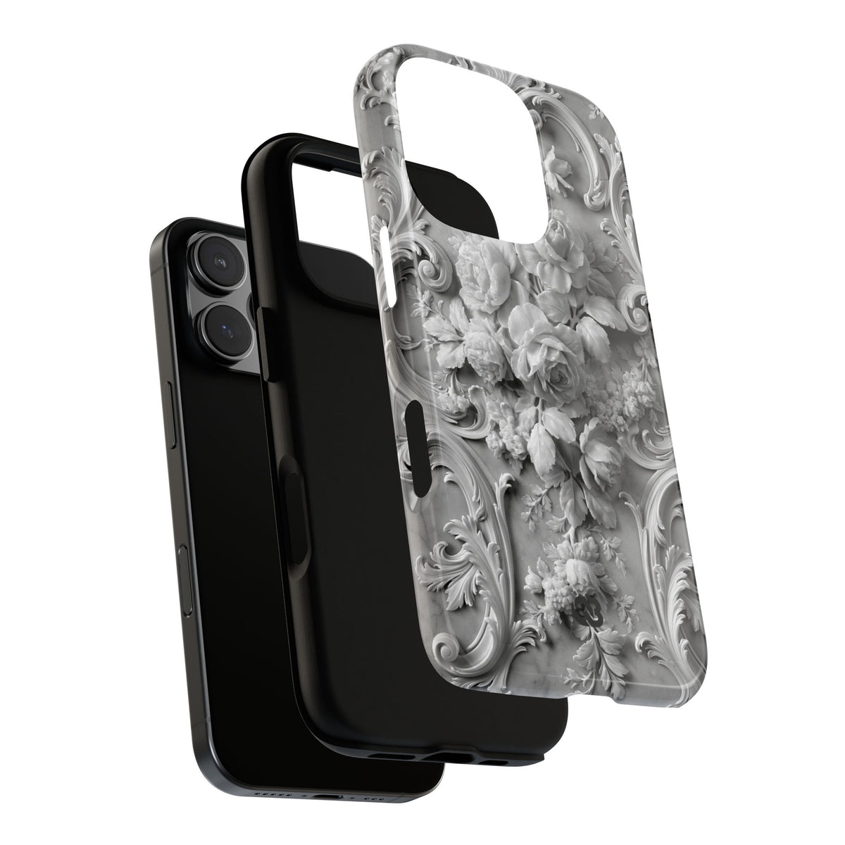 Rococo Marble Rose · Tough Phone Case for iPhone · White