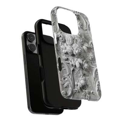 Rococo Marble Rose · Tough Phone Case for iPhone · White