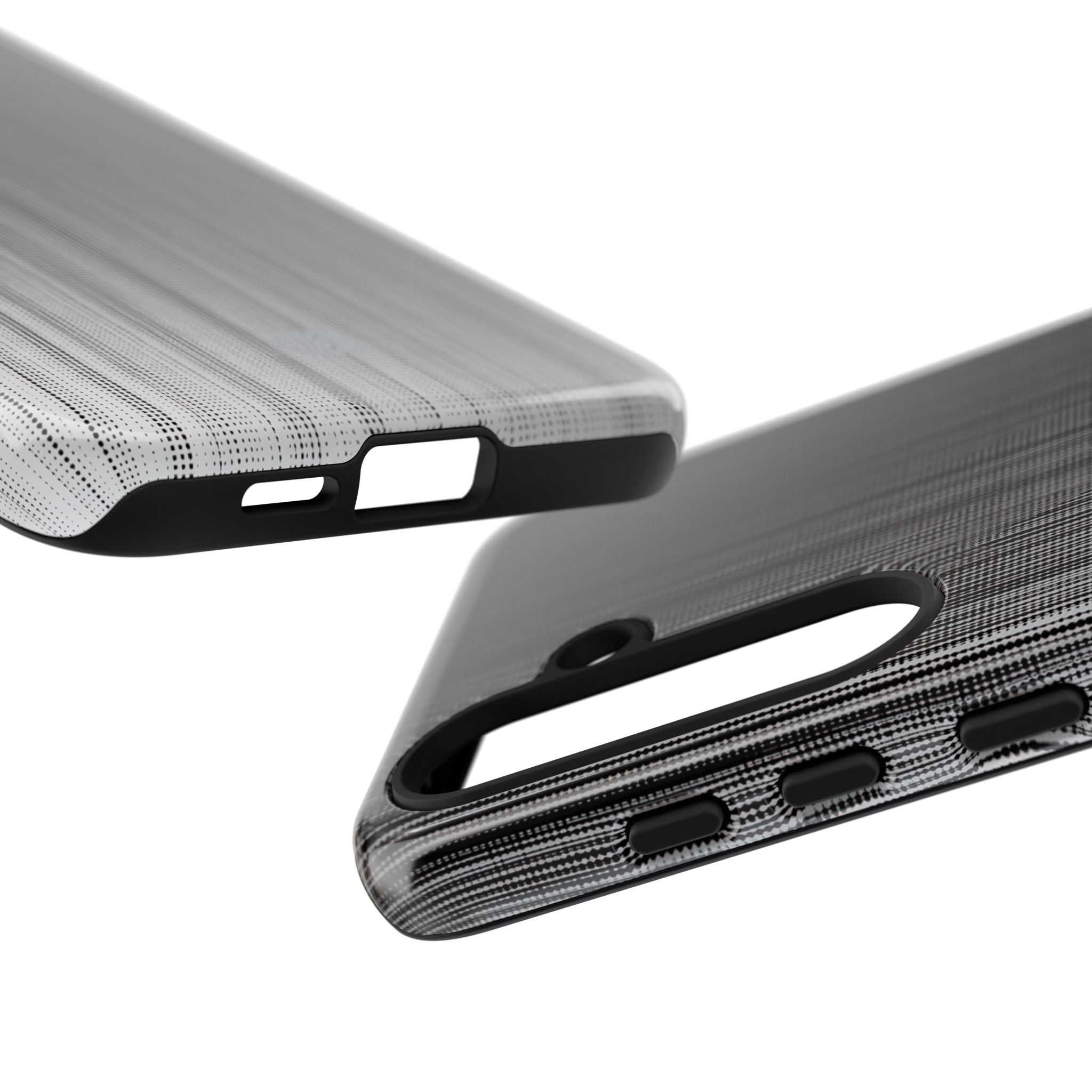 Grey Tough Phone Case for Samsung - Static Vertical Dither