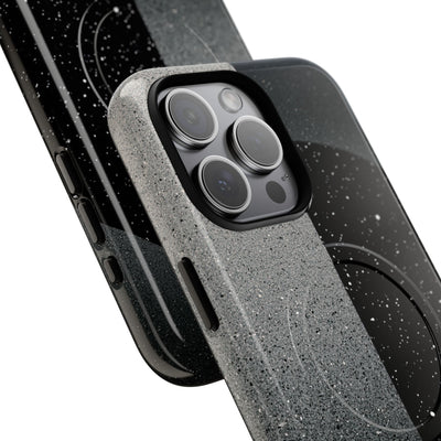 Black Tough 2.0 Magsafe Phone Case for iPhone - Lunar Static Orbit