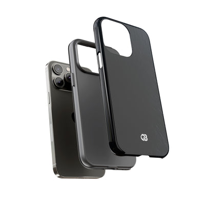 Black Tough Phone Case for iPhone - Midnight Brushed Grain