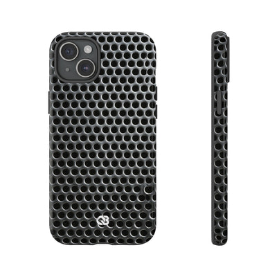 Brushed Perforated Steel · Tough Phone Case for iPhone · Silver