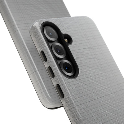 Grey Tough Phone Case for Samsung - Chrome Mesh Warp