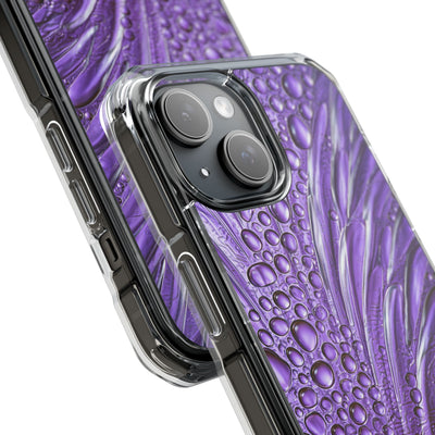 Violet Liquid Gel · Clear Impact Magnetic Phone Case for iPhone · Purple