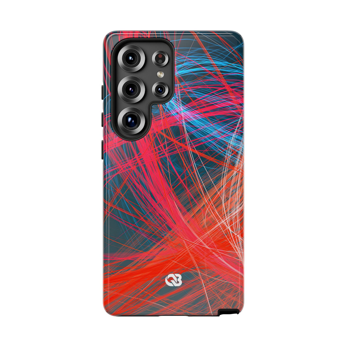 Neon Fiber Stream · Tough Phone Case for Samsung · Red