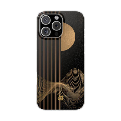 Gold Lite Phone Case for iPhone - Gilded Obsidian Dunes