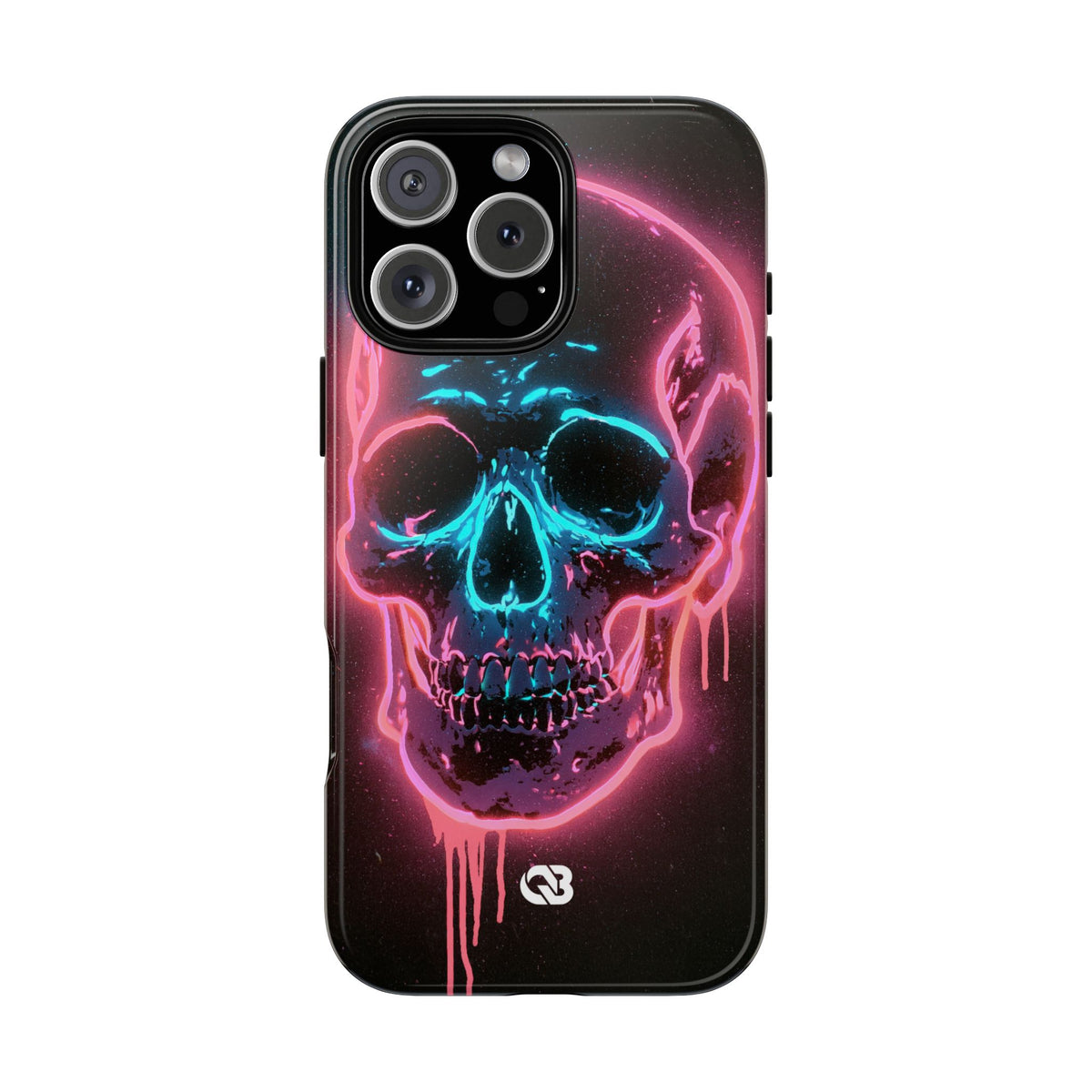 Neon Drip Skull · Tough Phone Case for iPhone · Black