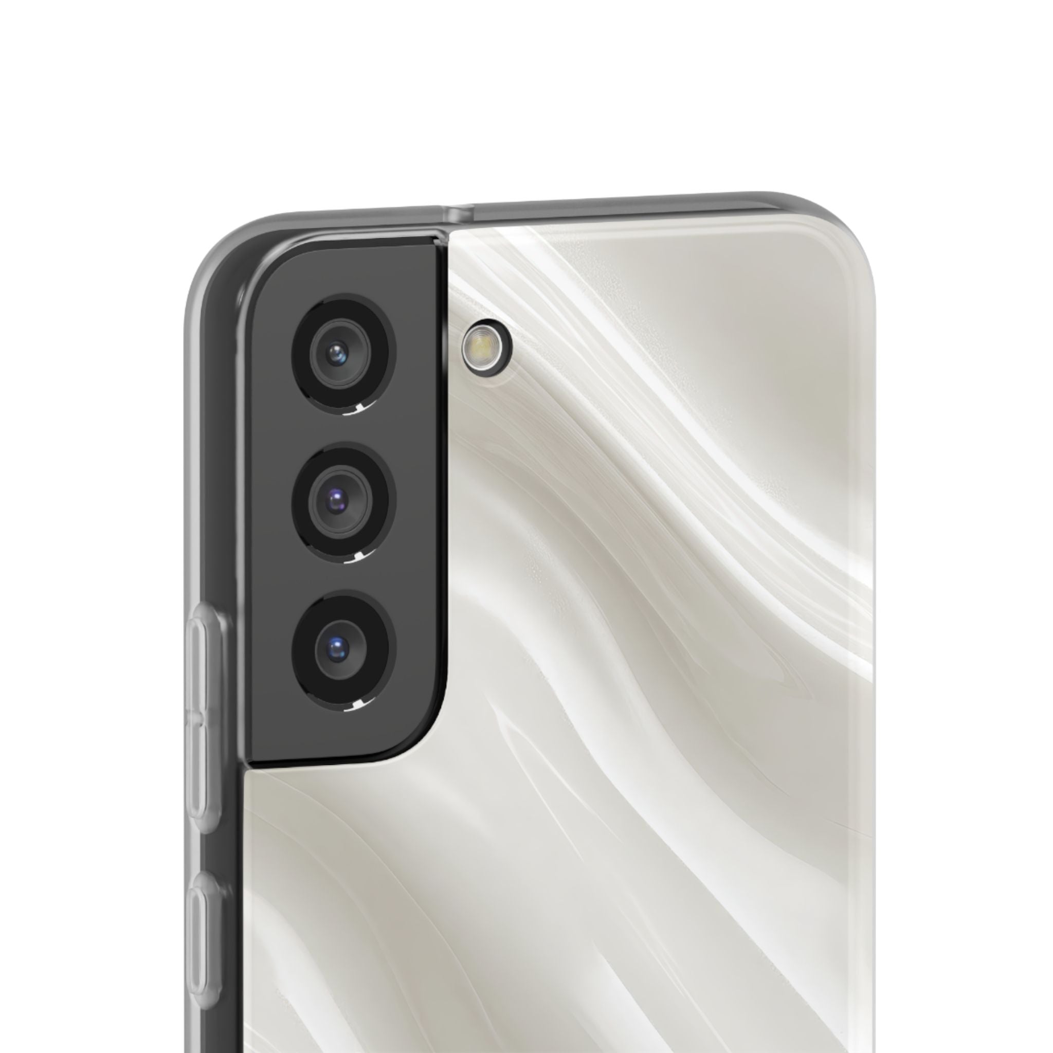 White Lite Phone Case for Samsung - Polished Ivory Wave