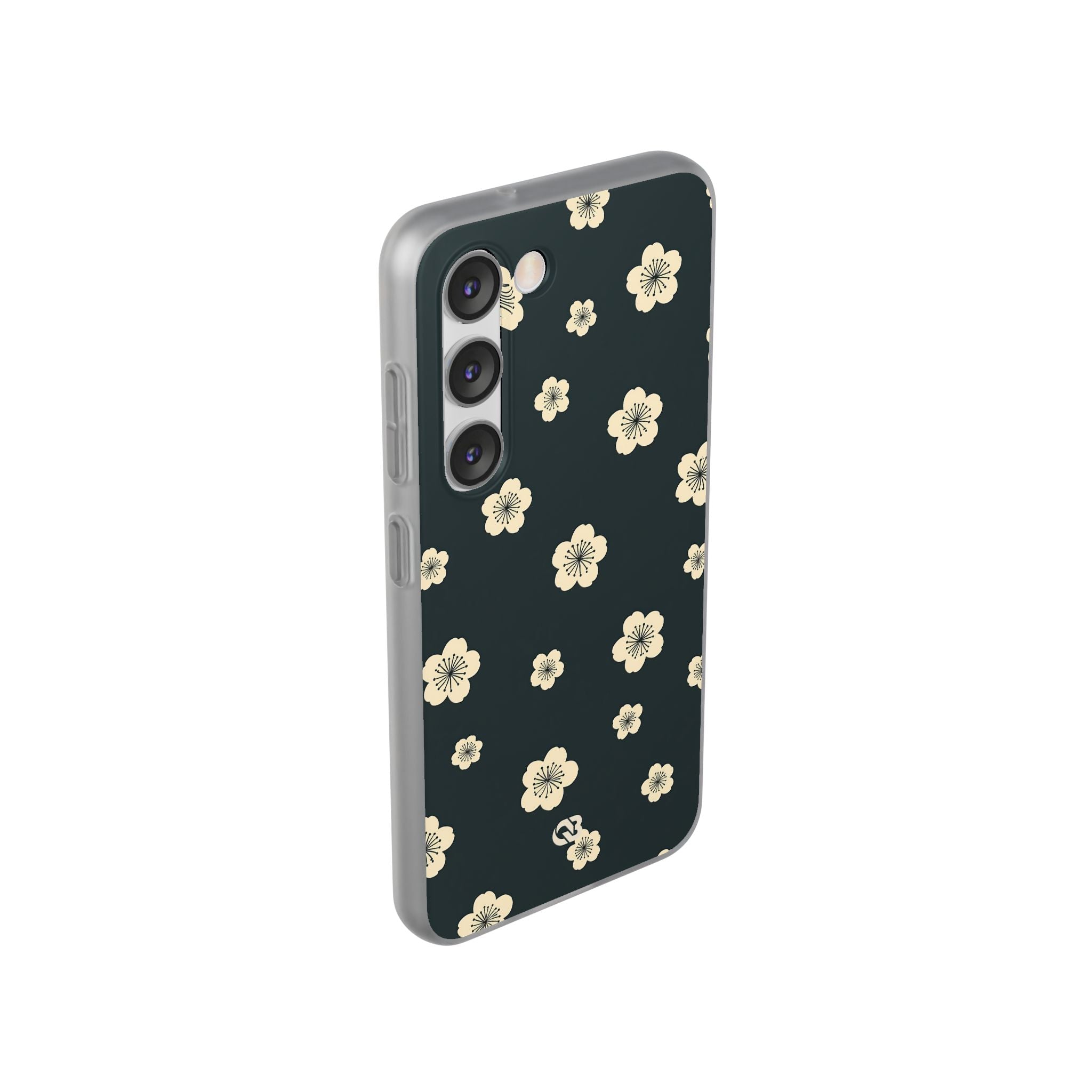 Teal Lite Phone Case for Samsung - Obsidian Cream Petals