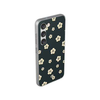Teal Lite Phone Case for Samsung - Obsidian Cream Petals