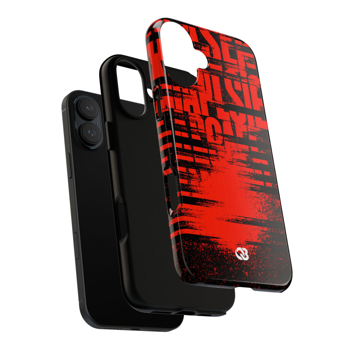 Crimson Redaction · Tough Phone Case for iPhone · Black