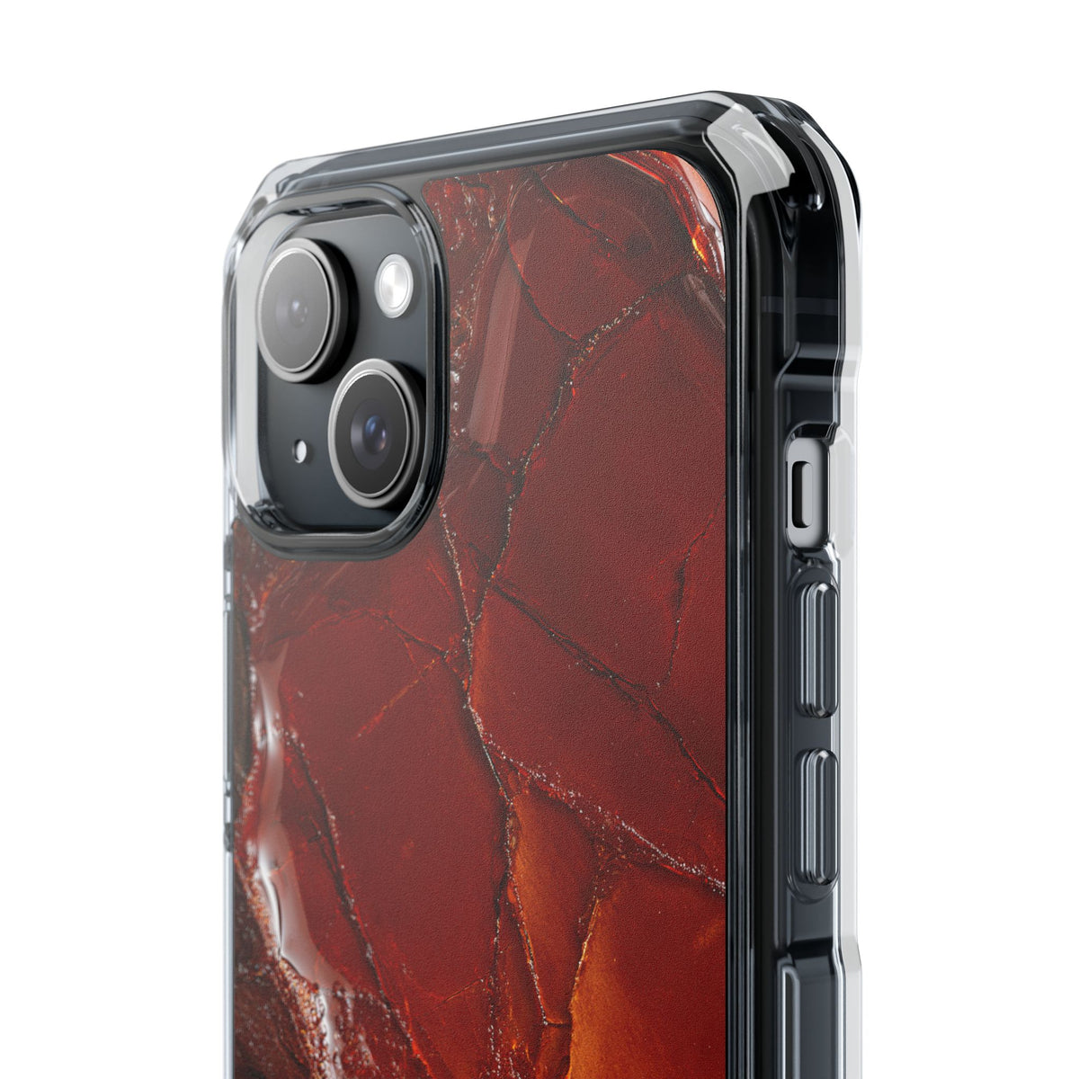 Amber Embrace · Clear Impact Magnetic Phone Case for iPhone · Brown