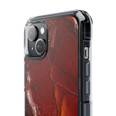 Amber Embrace · Clear Impact Magnetic Phone Case for iPhone · Brown
