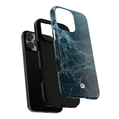 Teal Tough Phone Case for iPhone - Arctic Neural Mesh