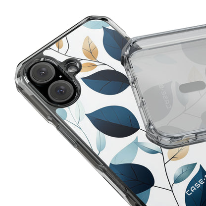 Navy Leaf Veins iPhone 16 Case - Impact