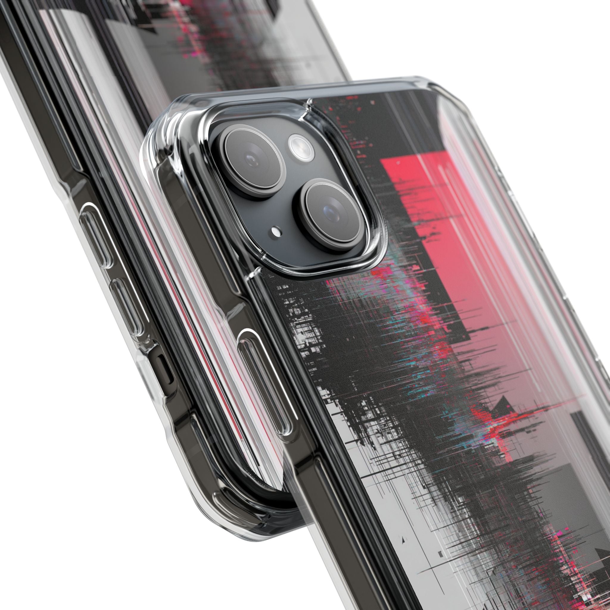 Black Impact MagSafe Phone Case for iPhone - Crimson Data Leak