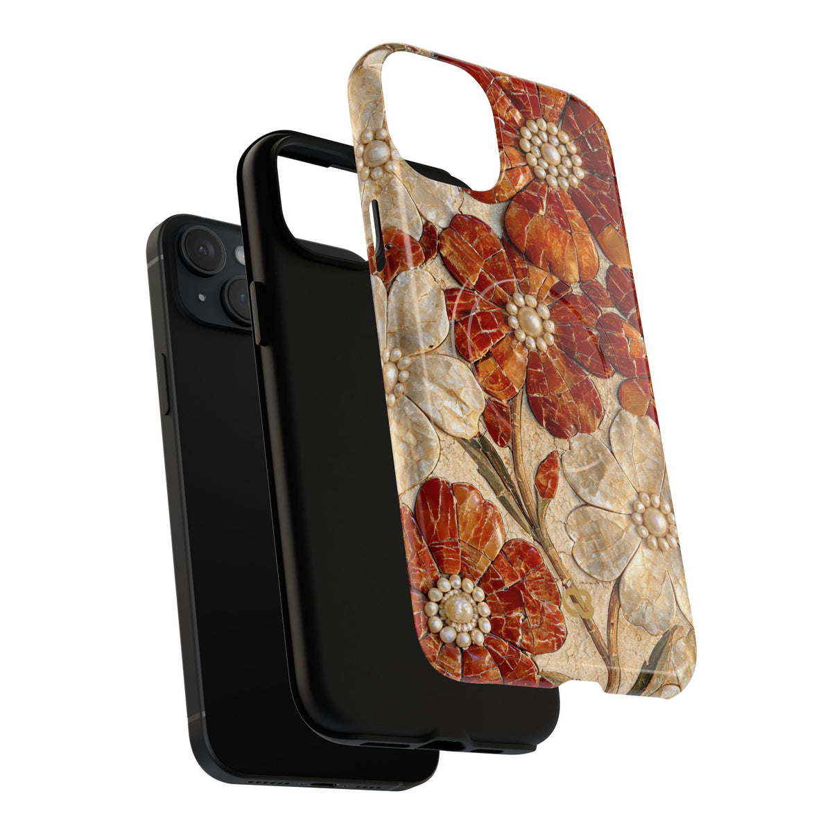 Carnelian Pearl Bloom · Tough 2.0 Magnetic Phone Case for iPhone · Orange