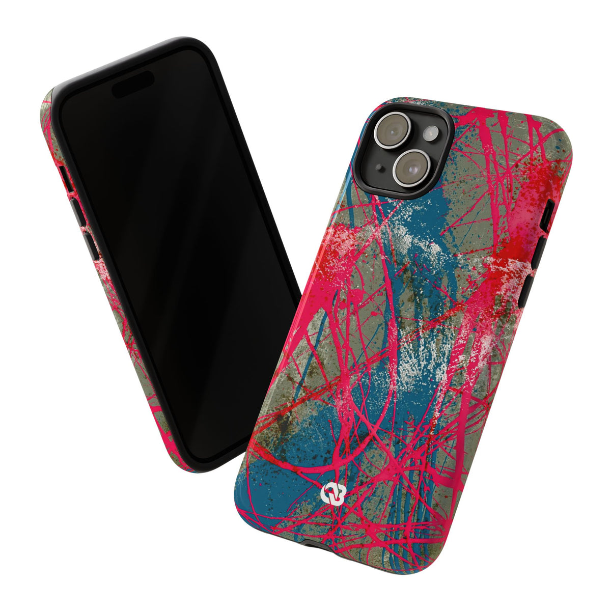 Neon Static Drip · Tough Phone Case for iPhone · Pink