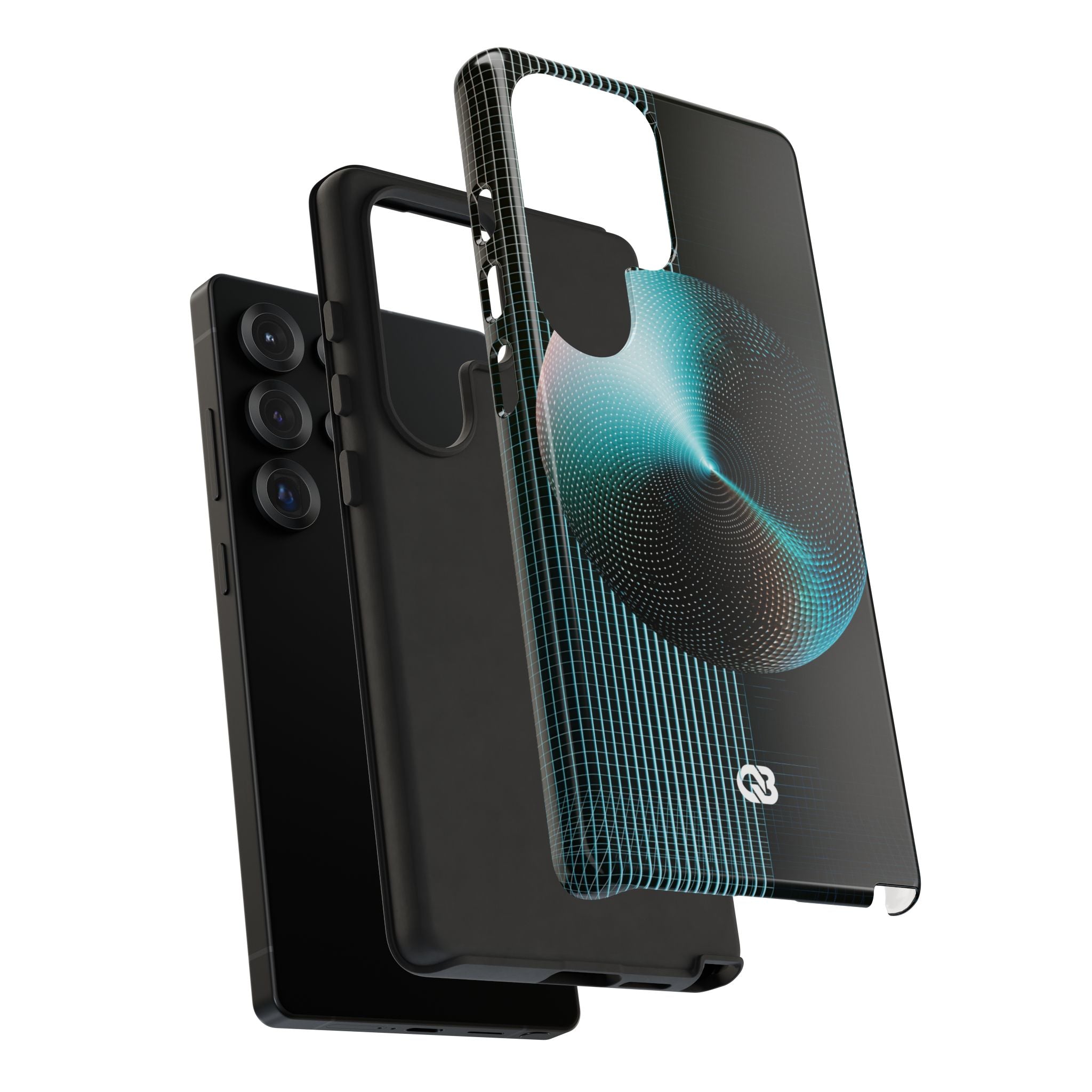 Blue Tough Phone Case for Samsung - Cyan Vector Sphere