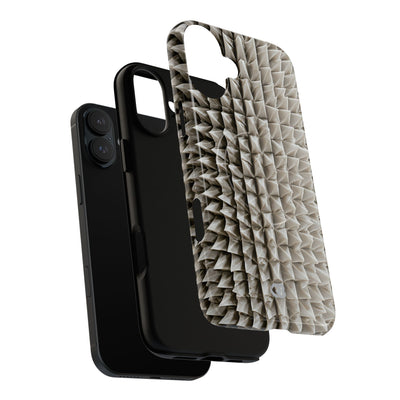 Beige Tough 2.0 Magsafe Phone Case for iPhone - Bone Spiked Grid