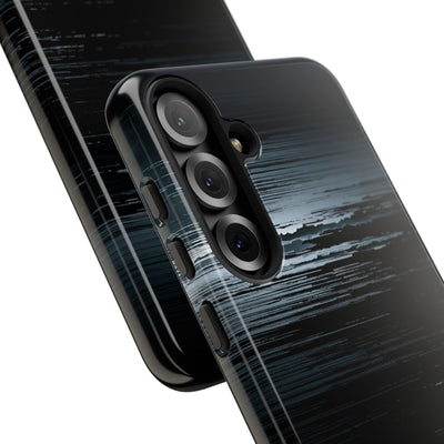 Black Tough Phone Case for Samsung - Frozen Signal Glitch