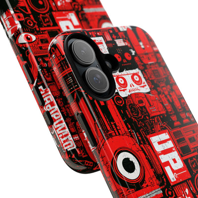 Neo Mecha Collage · Tough Phone Case for iPhone · Red