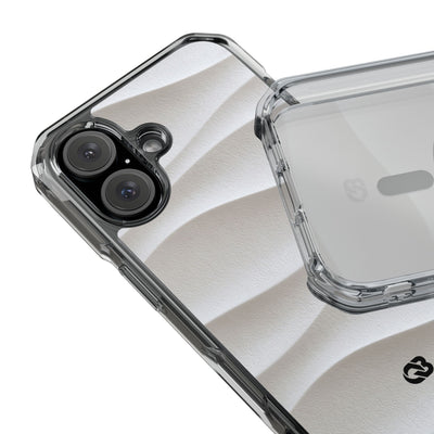 White Impact MagSafe Phone Case for iPhone - Arctic Flow Ridges