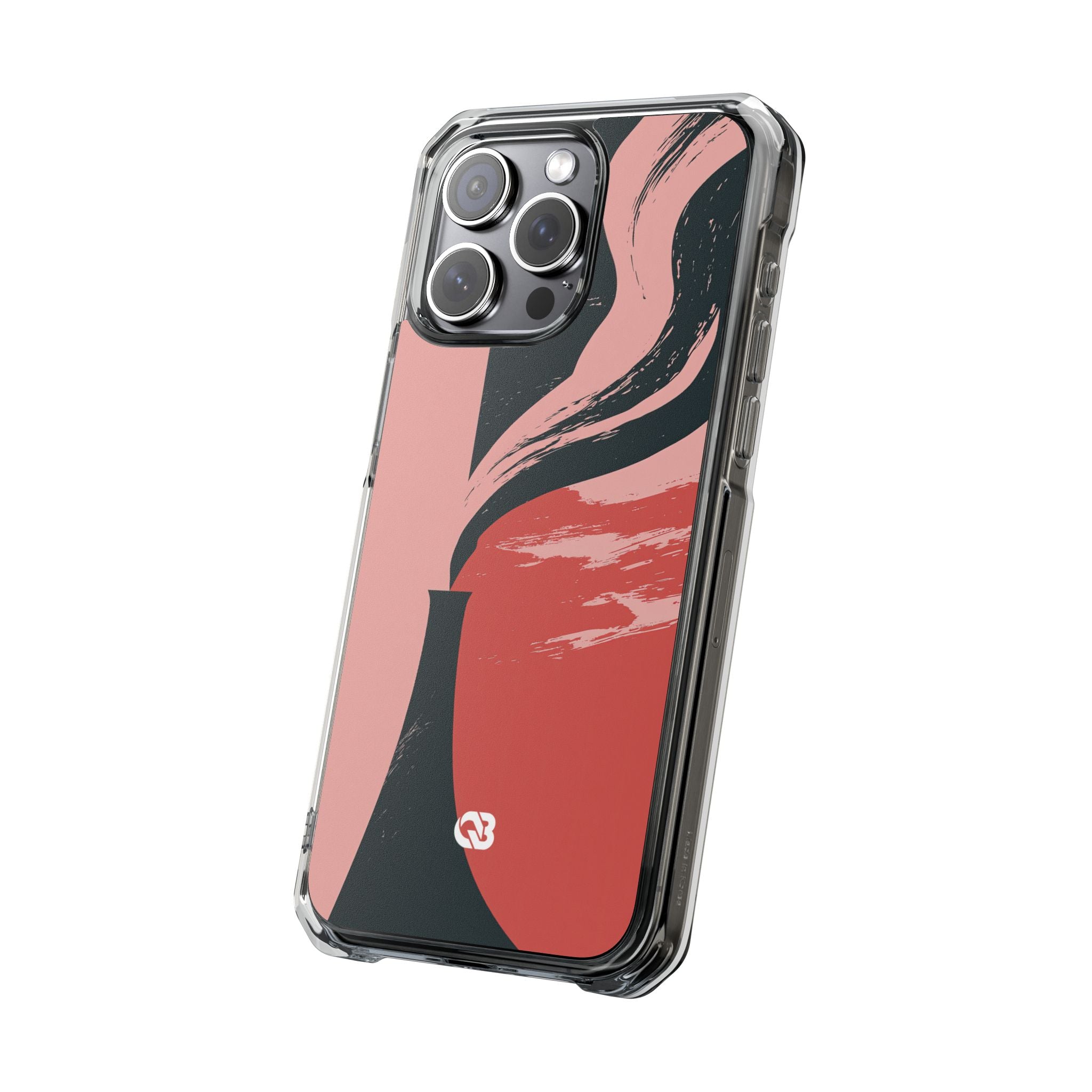 Pink Impact MagSafe Phone Case for iPhone - Cinder Rose Plume