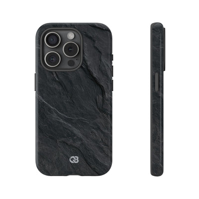 Black Tough Phone Case for iPhone - Midnight Slate Ridge