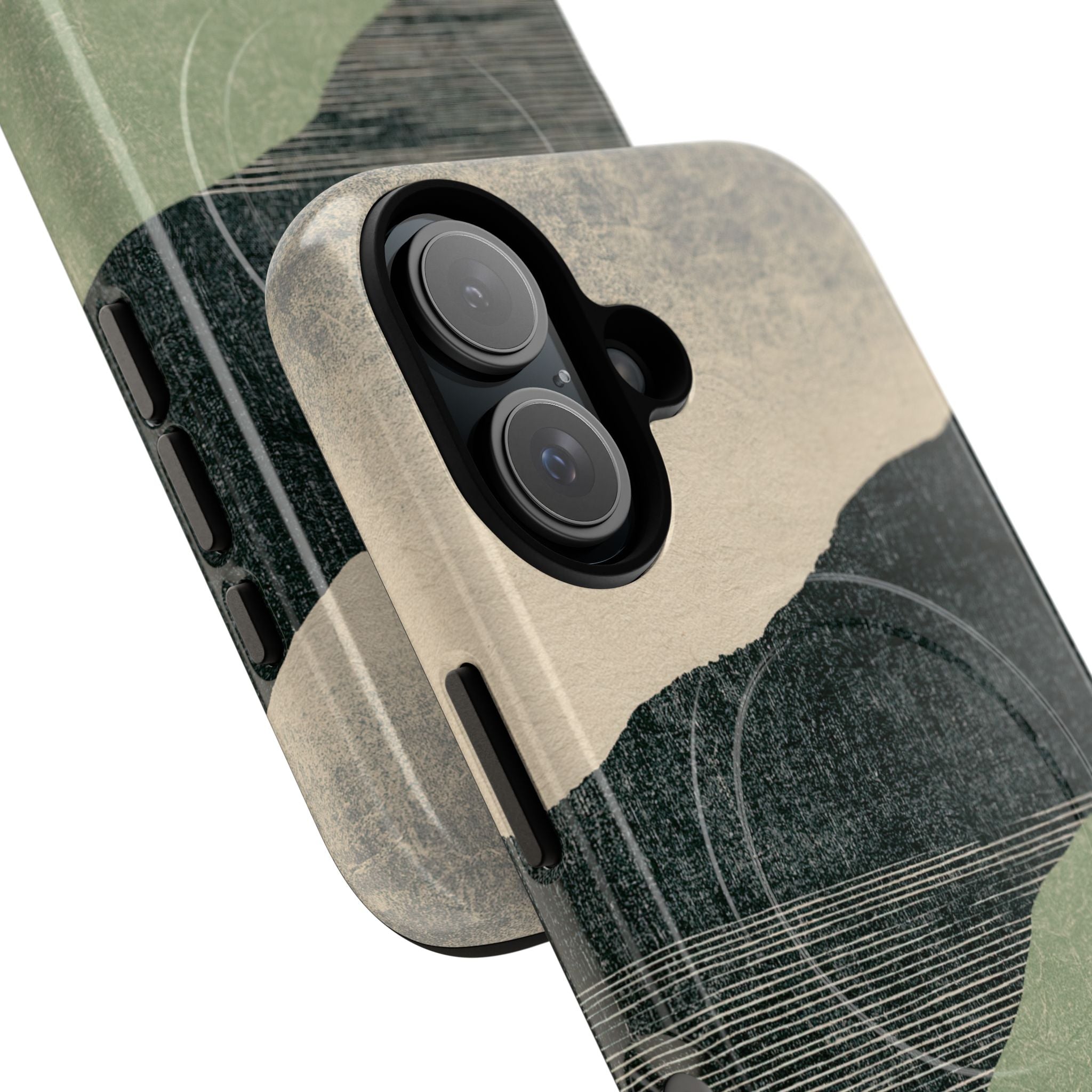 Green Tough 2.0 Magsafe Phone Case for iPhone - Moss Ridge Grain