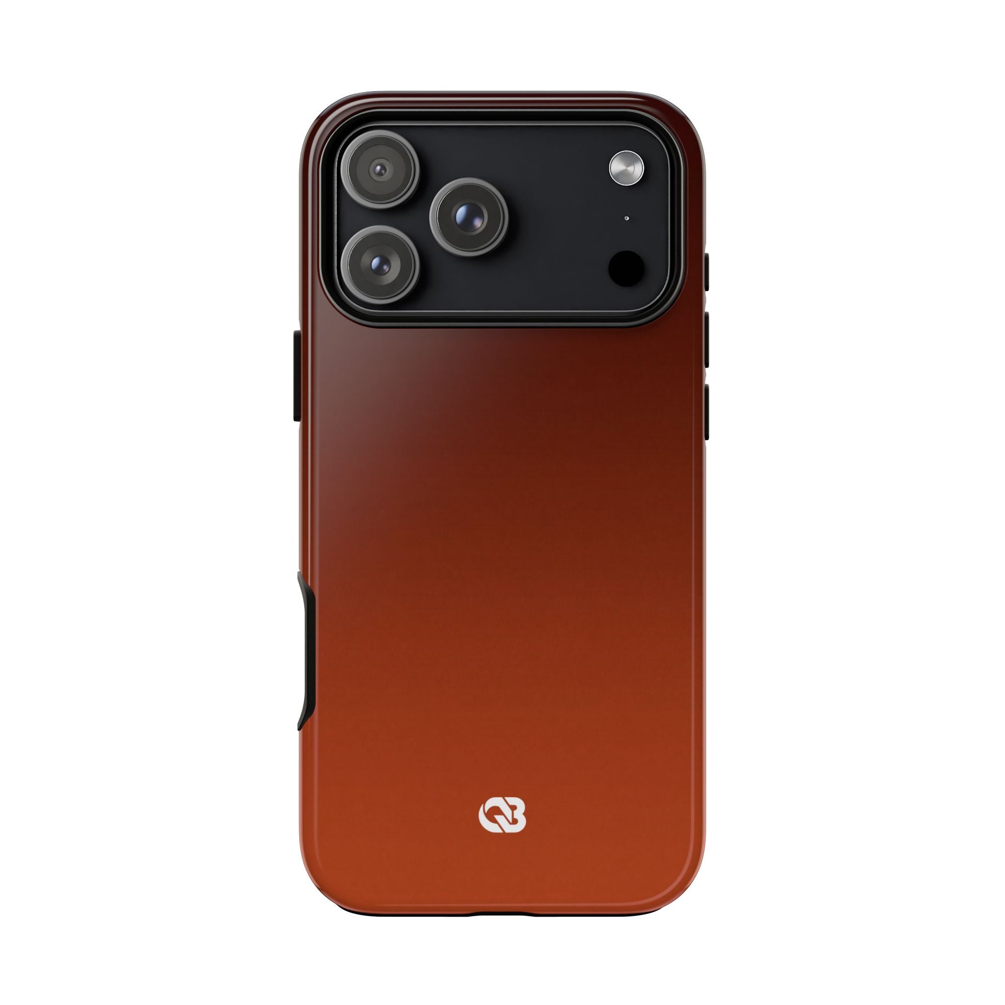 Orange Tough Phone Case for iPhone - Obsidian Ember Fade