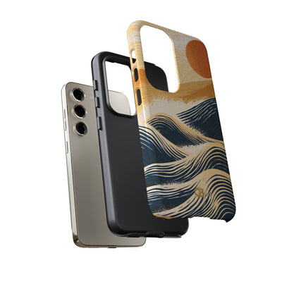 Blue Tough Phone Case for Samsung - Kyoto Cresting Tide