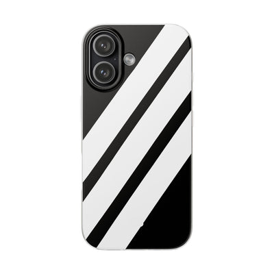 Obsidian White Bars · Soft Handyhülle für iPhone