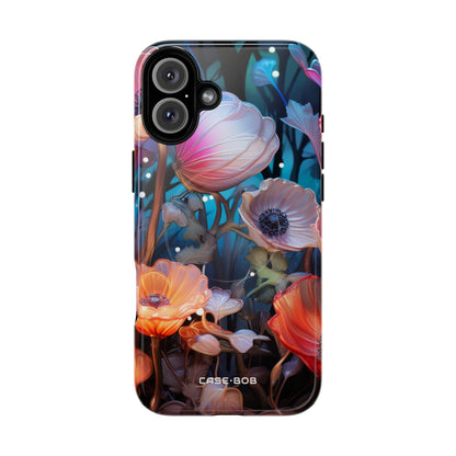 Transparante Bloom iPhone 16 Plus hoesje - Tough+