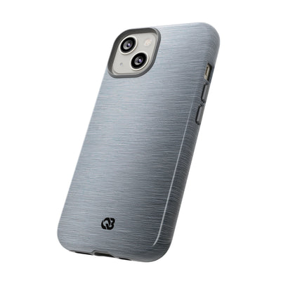 Silver Tough Phone Case for iPhone - Satin Chrome Grain