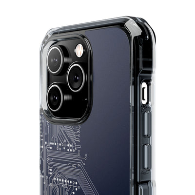 Blue Impact MagSafe Phone Case for iPhone - Cobalt Data Stream