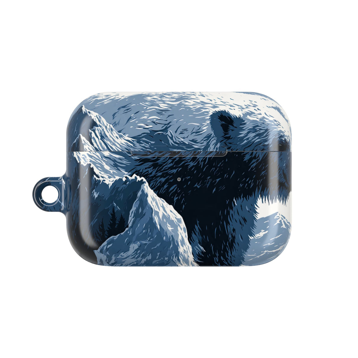 Fjord Summit Bear · Hard Case for AirPods & AirPods Pro · Blue