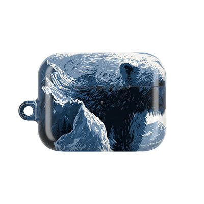 Fjord Summit Bear · Hard Case for AirPods & AirPods Pro · Blue
